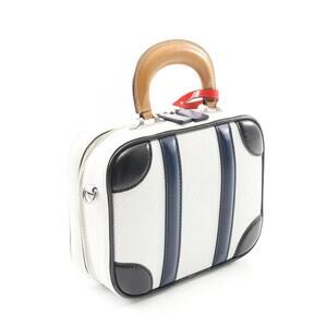 Louis Vuitton Valisette Handbag Leather Epi White Multicolor